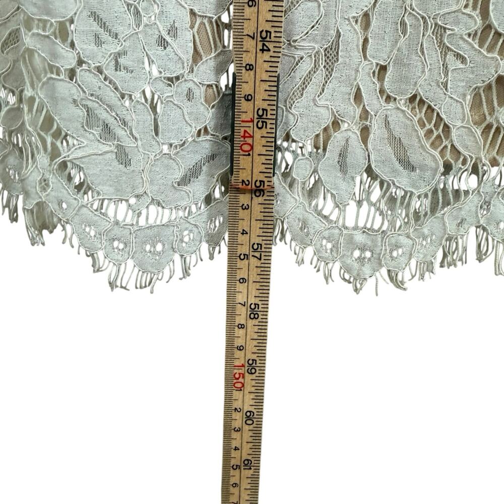 Aakaa Lace Jumpsuit Medium Ivory Wide Leg Boho Bridal Romantic - Picture 8 of 9